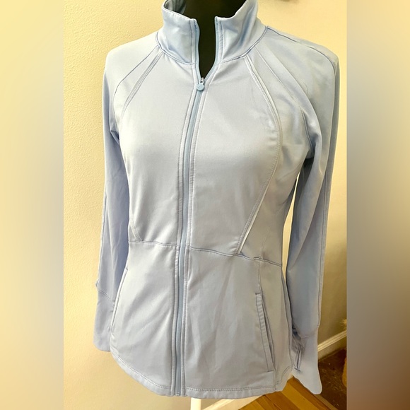 Apana Jackets & Blazers - Apana Women's Soft Blue Zip-Up Jacket